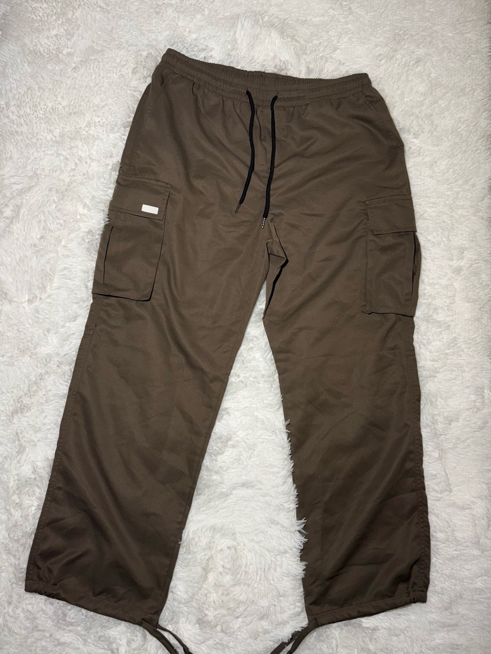 Manfinity Cargo Pants Mens XL Brown 100% Polyester Gorpcore Streetwear